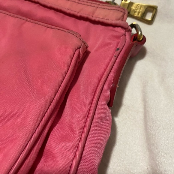 Authentic Prada Tessuto + Saffian Crossbody in Peonia - Picture 8 of 14